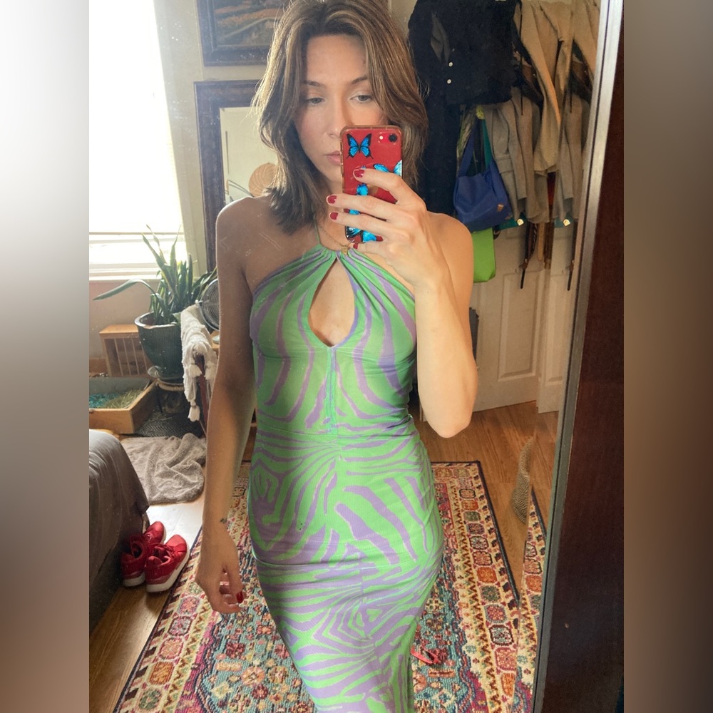 NYE!! Gorgeous AFRM dress extra hot vacation club dinner dress zebra tiger print